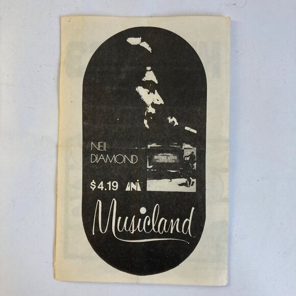 Vintage 1970 Salute Neil Diamond Concert Program Flyer Mpls Auditorium KDWB/63 - Picture 8 of 8